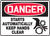 Danger - Starts Automatically Keep Hands Clear (W-Graphic) - Dura-Plastic - 10'' X 14'' Danger - Starts Automatically Keep Hands Clear (W-Graphic) - Dura-Plastic - 10'' X 14''