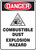 Danger Combustible Dust Explosion Hazard W/Graphic - .040 Aluminum - 14'' X 10''