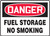 Danger - Fuel Storage No Smoking - Adhesive Vinyl - 10'' X 14''