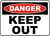 Danger - Keep Out - Adhesive Vinyl - 10'' X 14'' 1