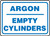 Argon Empty Cylinders - Adhesive Vinyl - 10'' X 14''