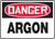 Danger - Argon - Aluma-Lite - 10'' X 14''