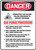 Danger - Danger Combustible Gas Hazard Follow Procedure To Prevent Explosion ... W/Graphic - Adhesive Vinyl - 14'' X 10''