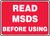 Read Msds Before Using