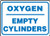 Oxygen Empty Cylinders - Re-Plastic - 10'' X 14''