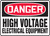 Danger - High Voltage Electrical Equipment - Re-Plastic - 10'' X 14''