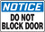 Notice - Do Not Block Door - Accu-Shield - 10'' X 14''