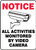 All Activities Monitored By Video Camera (W/Graphic) - Adhesive Vinyl - 14'' X 10'' All Activities Monitored By Video Camera (W/Graphic) - Adhesive Vinyl - 14'' X 10''