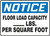 Notice - Floor Load Capacity ___ Lbs. Per Square Foot - Adhesive Vinyl - 7'' X 10''