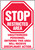 Stop Restricted Area Sign