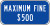 Maximum Fine $500 Sign