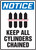 Notice - Keep All Cylinders Chained (W/Graphic) - Adhesive Vinyl - 14'' X 10''