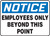 Notice - Employees Only Beyond This Point - .040 Aluminum - 7'' X 10''