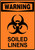 Warning - Soiled Linens (W/Graphic) - Accu-Shield - 10'' X 7''