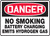 Danger - No Smoking Battery Charging Emits Hydrogen Gas - .040 Aluminum - 10'' X 14''