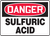 Danger - Sulfuric Acid - Adhesive Vinyl - 10'' X 14''