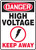 Danger - High Voltage Keep Away (W/Graphic) - Aluma-Lite - 14'' X 10''