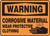 Warning - Corrosive Material Wear Protective Clothing Sign
