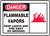 Danger - Flammable Vapors Keep Lights And Fire Away No Smoking (W/Graphic) - Aluma-Lite - 10'' X 14''