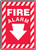 Fire Alarm (Arrow) - Adhesive Vinyl - 14'' X 10'' Fire Alarm (Arrow) - Adhesive Vinyl - 14'' X 10''