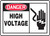 Danger - High Voltage (W/Graphic) - Plastic - 10'' X 14'' Danger - High Voltage (W/Graphic) - Plastic - 10'' X 14''