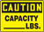 Caution - Capacity ___ Lbs. Caution - Capacity ___ Lbs.