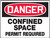 Danger - Confined Space Permit Required - .040 Aluminum - 18'' X 24''