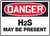 Danger - H2S May Be Present - Aluma-Lite - 14'' X 20''