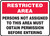 Restricted Area Sign MADM915