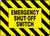 Emergency Shut Off Switch - Adhesive Vinyl - 7'' X 10''