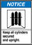 Notice - Keep All Cylinders Secured Upright (W/Graphic) - Adhesive Vinyl - 14'' X 10''