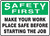 Safety First - Make Your Work Place Safe Before Starting The Job - .040 Aluminum - 10'' X 14''