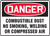 Danger - Danger Combustible Dust No Smoking, Welding Or Compressed Air - Dura-Plastic - 7'' X 10''