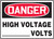 Danger - High Voltage ___ Volts - Adhesive Vinyl - 10'' X 14''