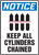 Notice - Keep All Cylinders Chained (W/Graphic) - Dura-Fiberglass - 14'' X 10''