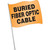 Buried Fiber Optic Cable Marking Flag- 100 pack