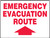 Emergency Evacuation Route Sign with Arrow Up