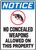 Notice - No Concealed Weapons Allowed On This Property (W/Graphic). - Re-Plastic - 10'' X 7''