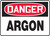 Danger - Argon - Adhesive Vinyl - 10'' X 14''