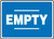 Empty Sign- Blue White Empty Sign- Blue White