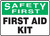 Safety First - First Aid Kit - Re-Plastic - 7'' X 10''