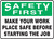 Safety First - Make Your Work Place Safe Before Starting The Job - Dura-Fiberglass - 10'' X 14''