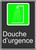 Emergency Shower (Douche D'Urgence) - Adhesive Vinyl - 14'' X 10'' 2