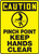 Caution - Pinch Point Keep Hands Clear Sign