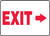 Arrow Right Exit - Lumi-Glow Plastic - 7'' X 10''