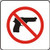 No Handgun Pictorial -Complies with Kansas Conceal/Carry Law