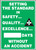 Write A Day Safety Scoreboard - 28" x 20" - Setting The Standard In Safety Quality Excellence - _ Days Without An Accident