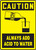 Caution - Always Add Acid To Water (W/Graphic) - Dura-Plastic - 14'' X 10''