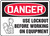 Danger - Use Lockout Before Working On Equipment W-Graphic - Accu-Shield - 10'' X 14''