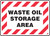 Waste Oil Storage Area with Red Graphic